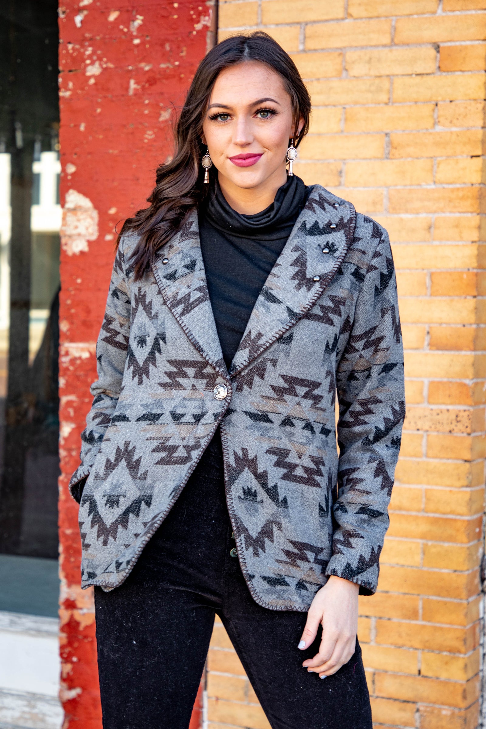 Sahara Wool Jacket - Brown-Jacket-Branded Envy