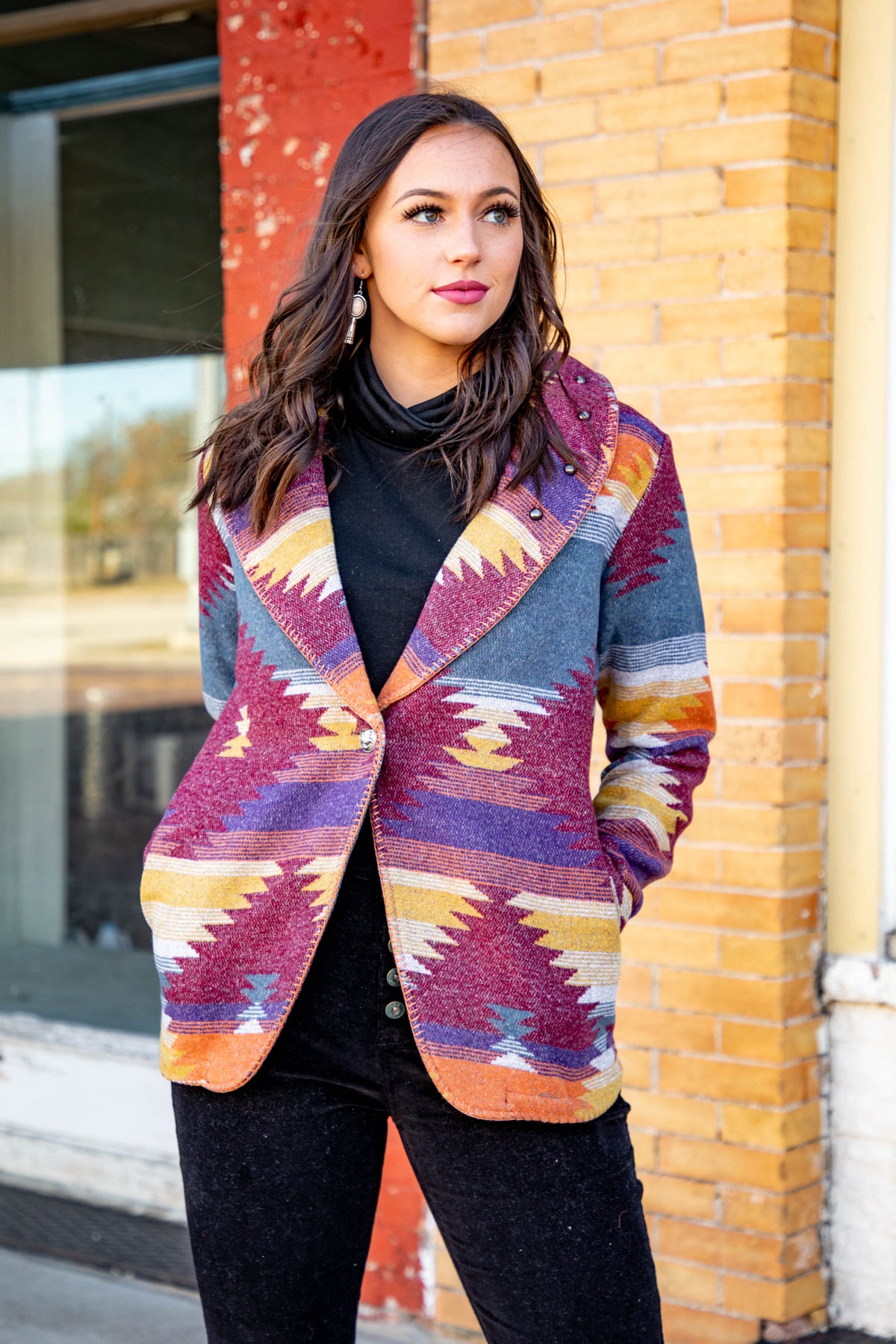 Sahara Wool Jacket - Wine-Jacket-Branded Envy