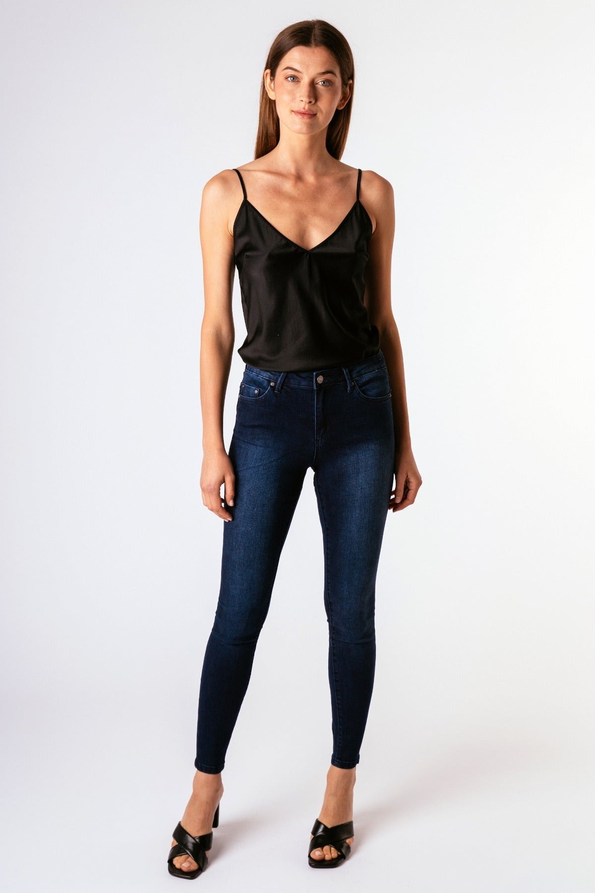 Nina High Waist Skinny Denim-tween-Branded Envy