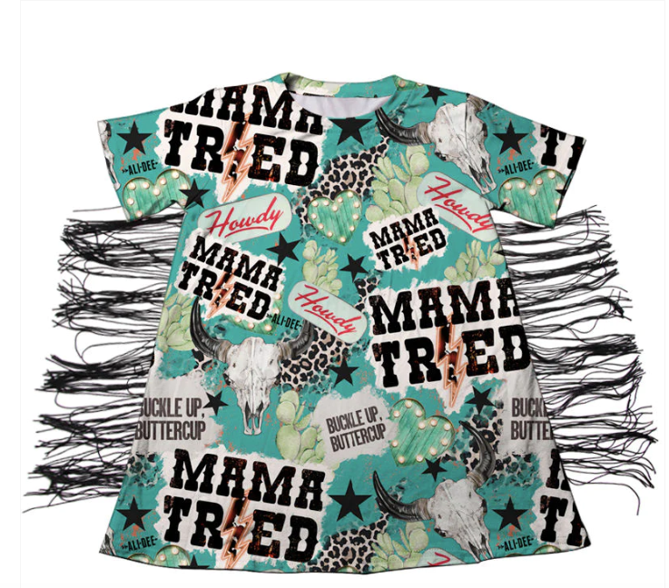 Mama Tried Fringe Toddler Dress-kids dress-Branded Envy