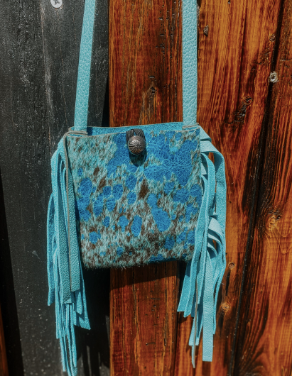 Mini Tooled Crossbody w/fringe-Bag and Purses-Branded Envy