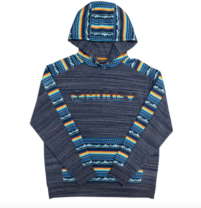 "Canyon" Youth Navy Pattern Hoody-Kids Fashion-Branded Envy