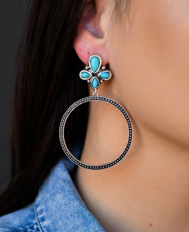 Silver Dotted Hoop Earring-earring-Branded Envy