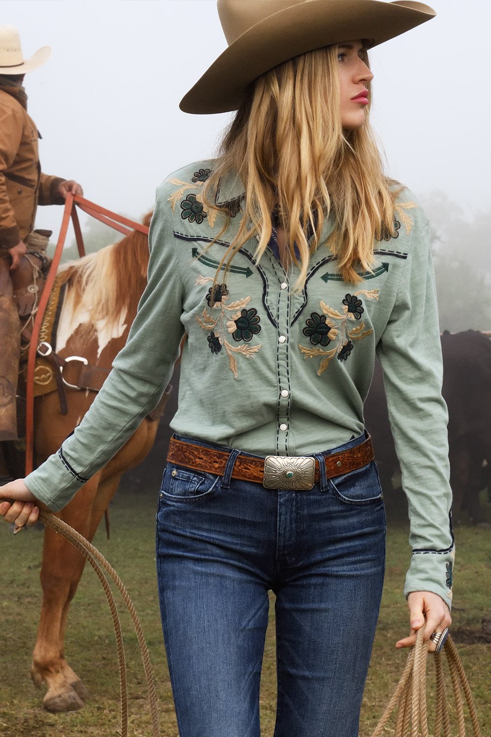 Ranch Rodeo Top - Agave-shirt-Branded Envy