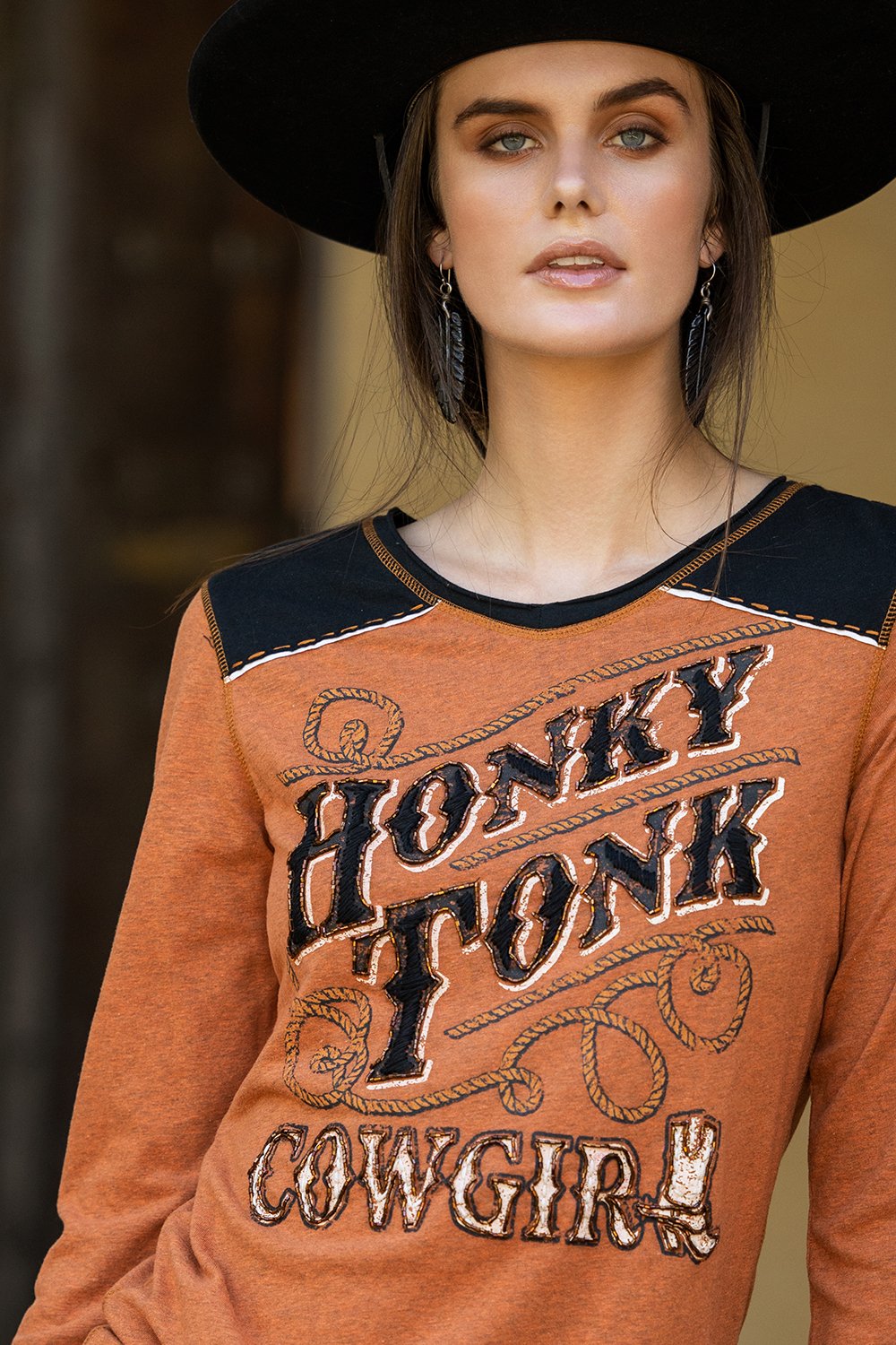 Honky Tonk Cowgirl Tee - shasta-Fashion Top-Branded Envy