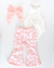 Sutton Starstruck Denim Bell Bottoms - Pink & White-Kids Fashion-Branded Envy