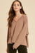 Whisper v neck knit top - Clay-sweater-Branded Envy