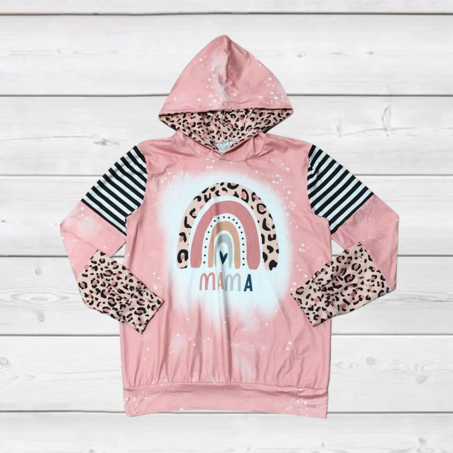 Pink'n Leopard Rainbow Hoodie-Kids Fashion-Branded Envy