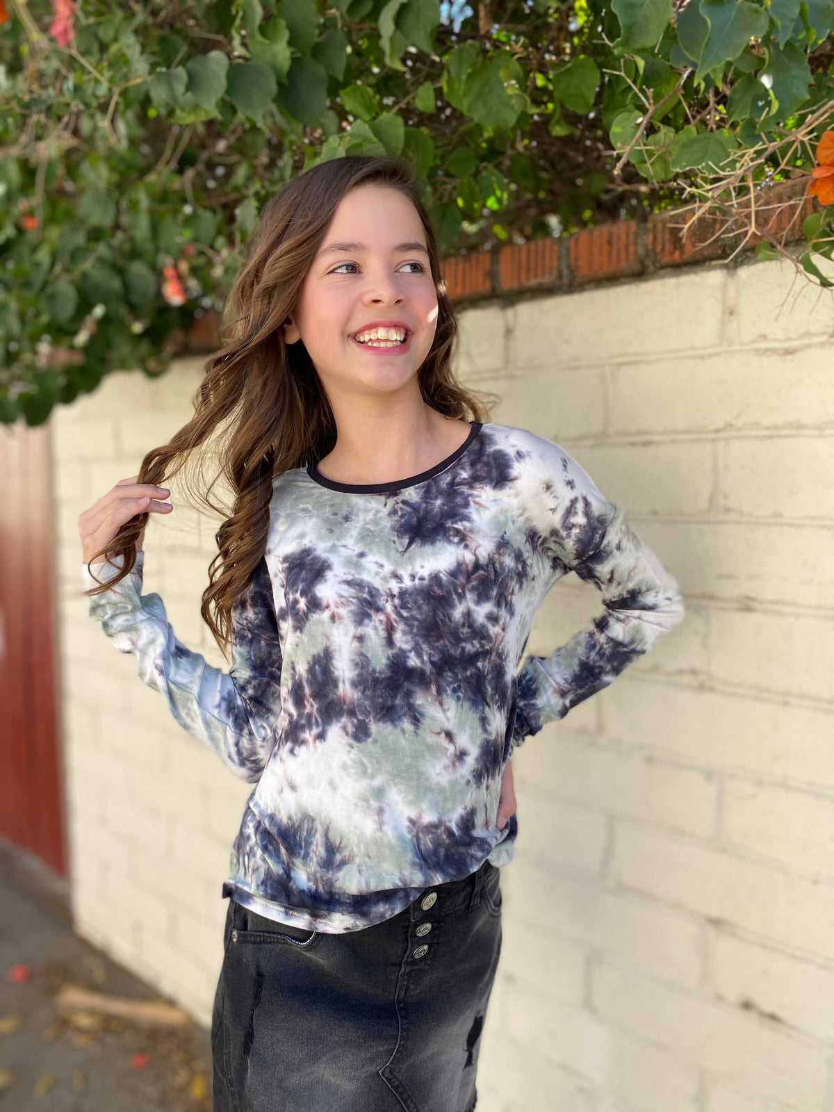 Tie Dye Criss Cross LS Top-tween-Branded Envy