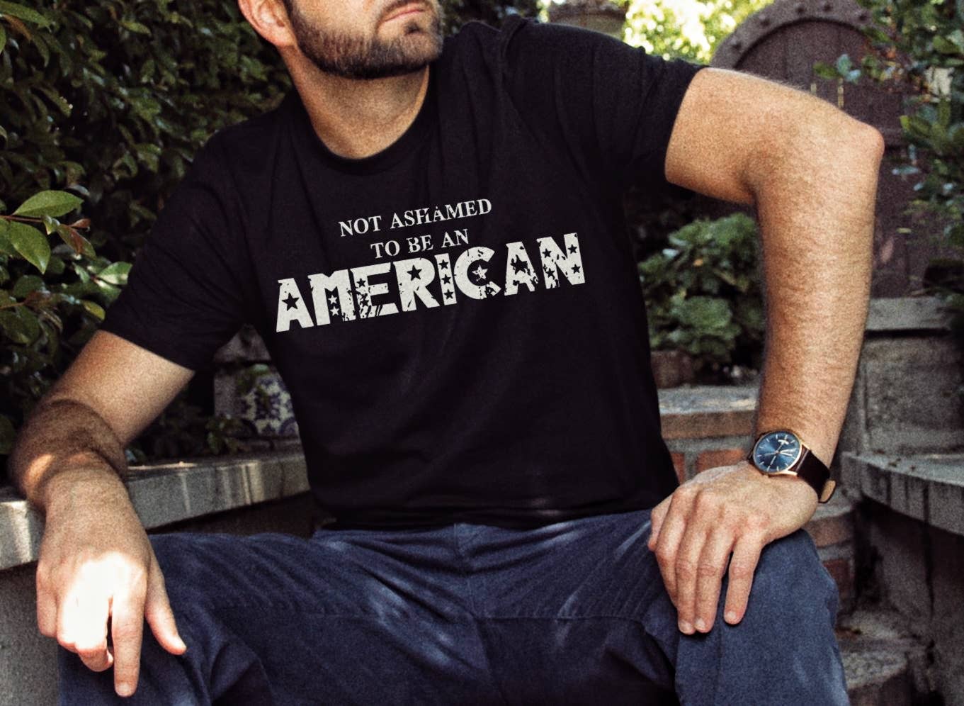 Not ashamed to be an American Tee-Graphic Tee-Branded Envy