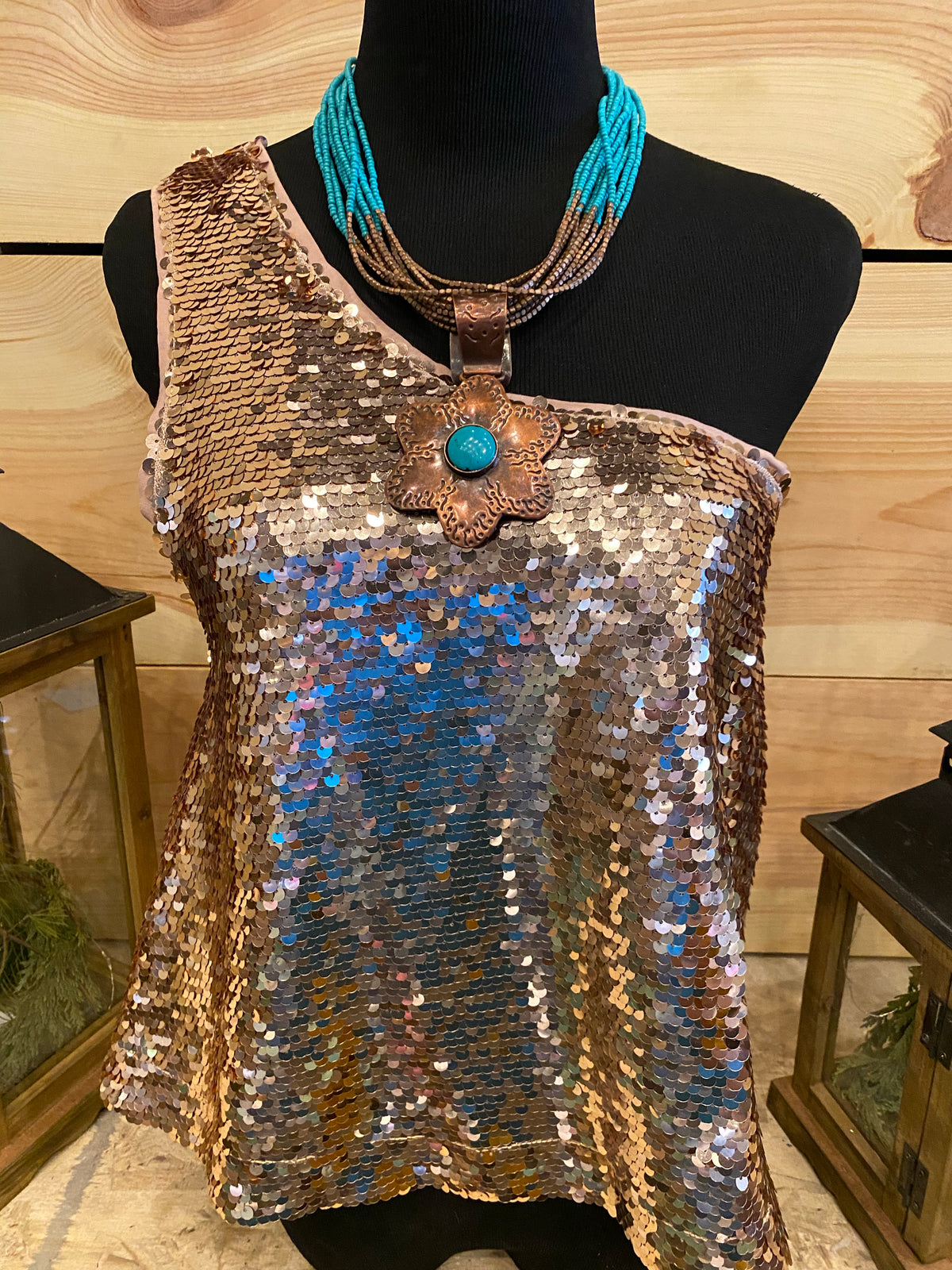 The Shea one shoulder sequin top-Fashion Top-Branded Envy