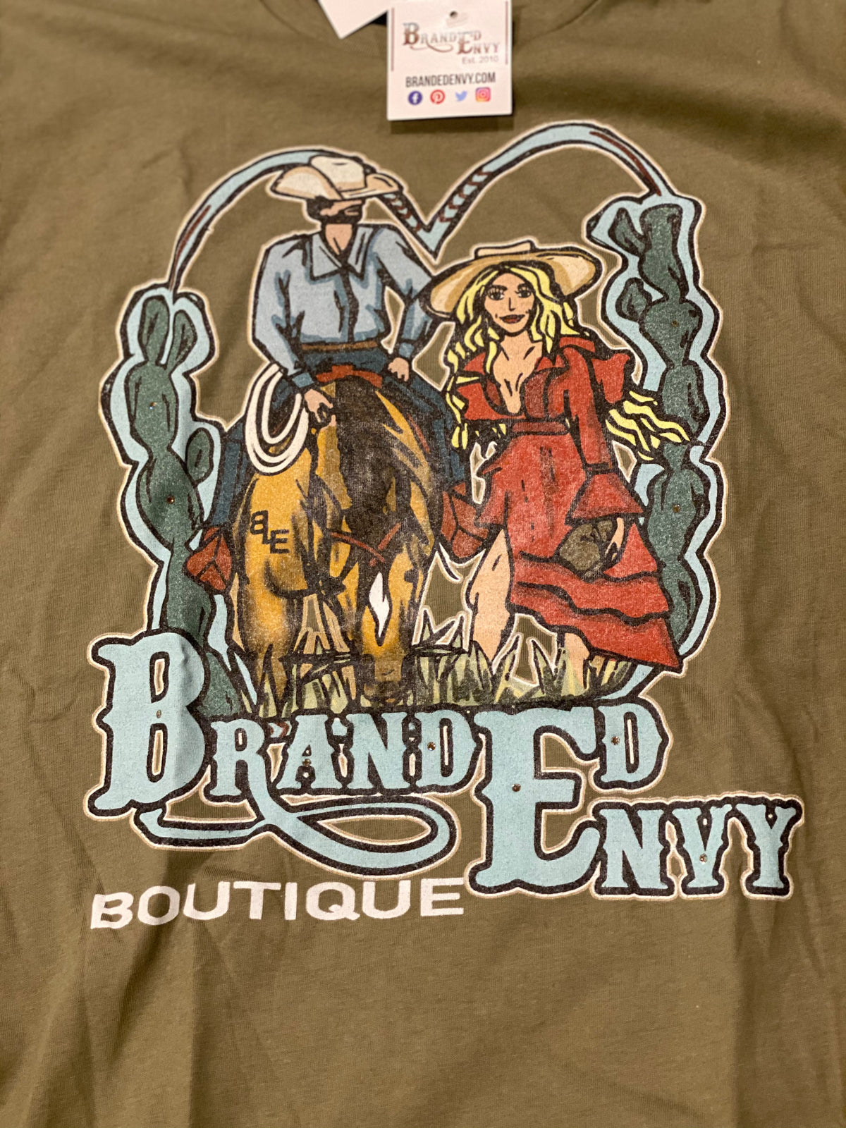 Branded Envy logo tee - green-Graphic Tee-Branded Envy