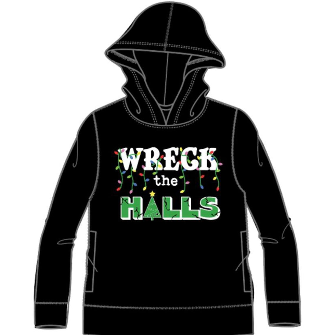 Wreck the Halls Hoodie-Kids Tee-Branded Envy
