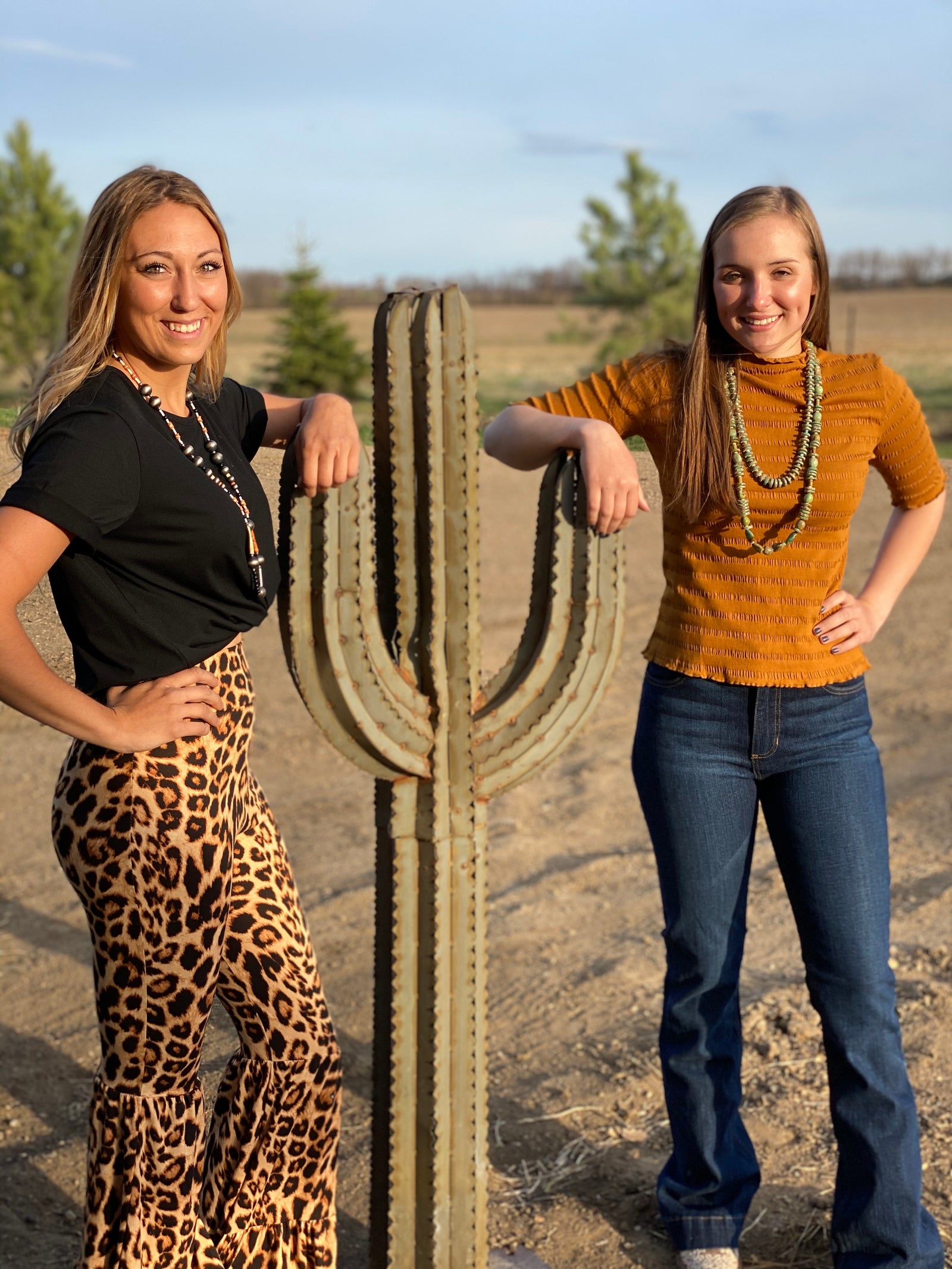 Cheetah 3 Tiered Bell-Bottoms-Branded Envy