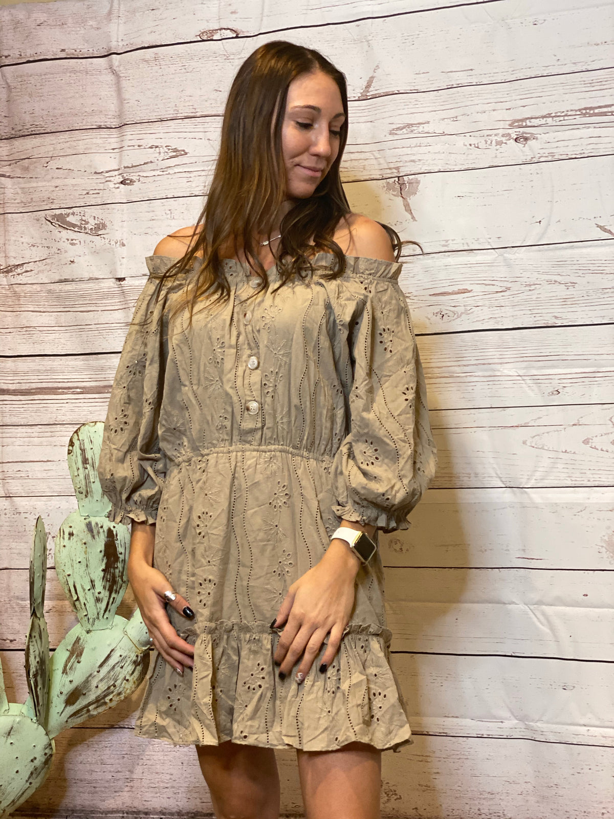 Tamara Lace Babydoll Dress - Olive-Dresses-Branded Envy