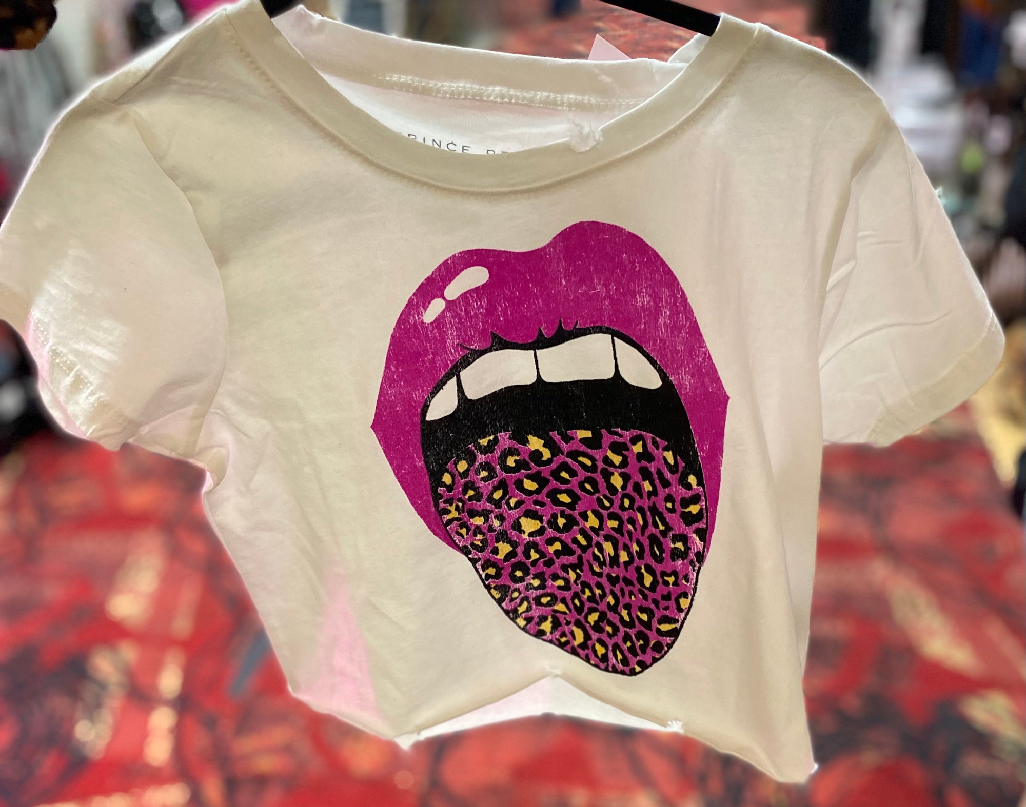 White Leopard Tongue Graphic Tee-Kids Fashion-Branded Envy