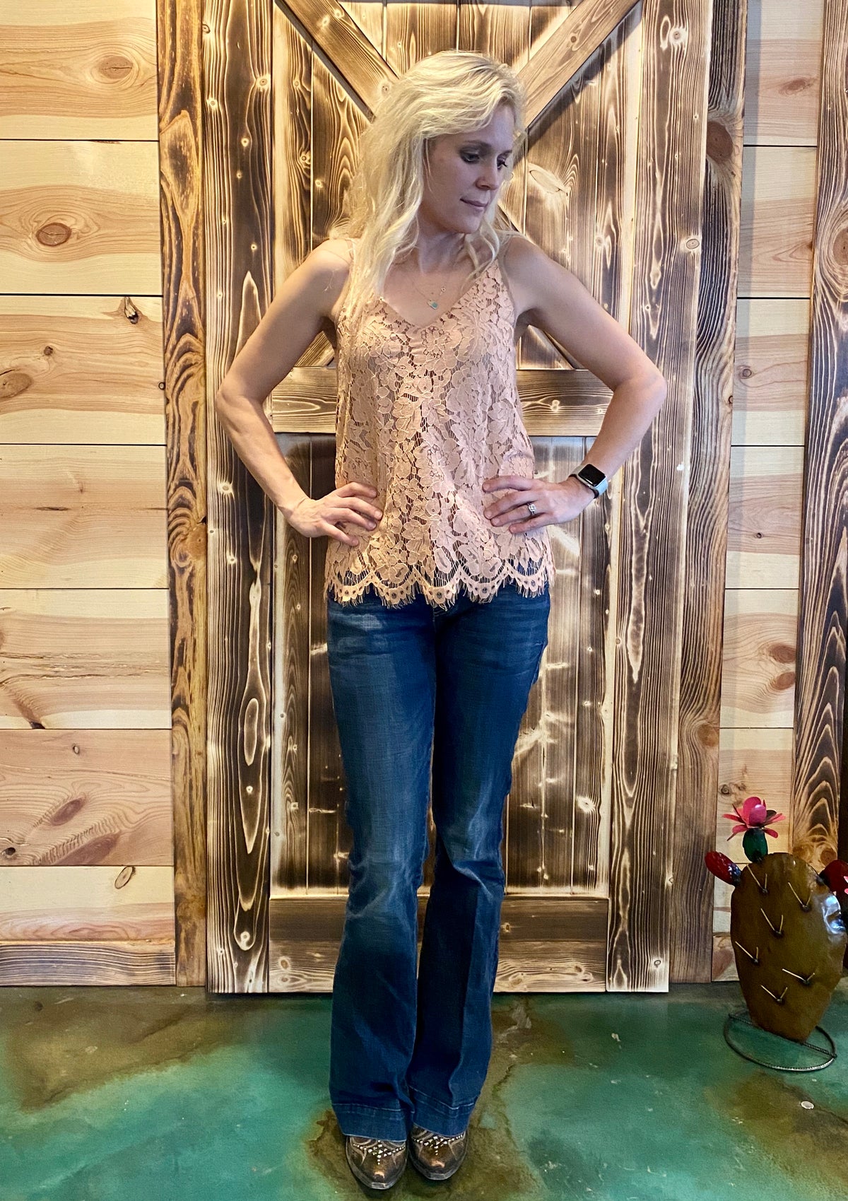Tatum Taupe Lace Top-Fashion Top-Branded Envy