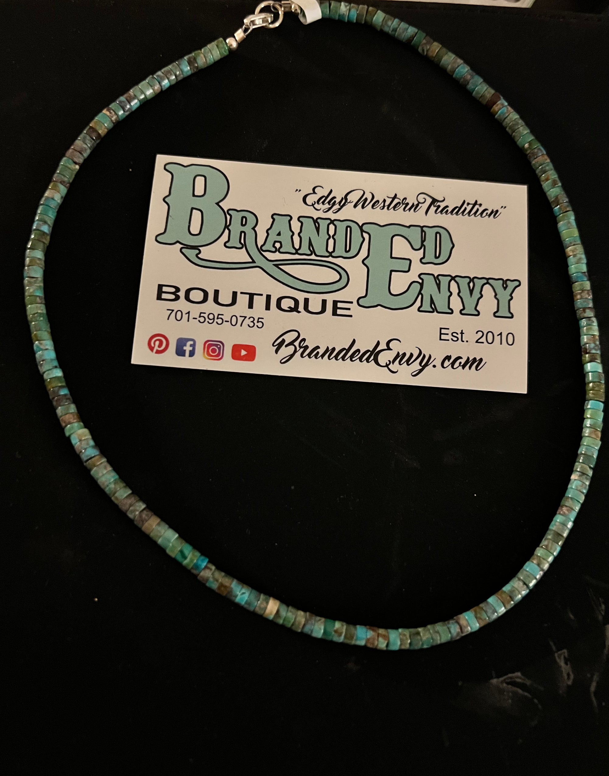 Serenity Turquoise beaded necklace-Necklaces-Branded Envy