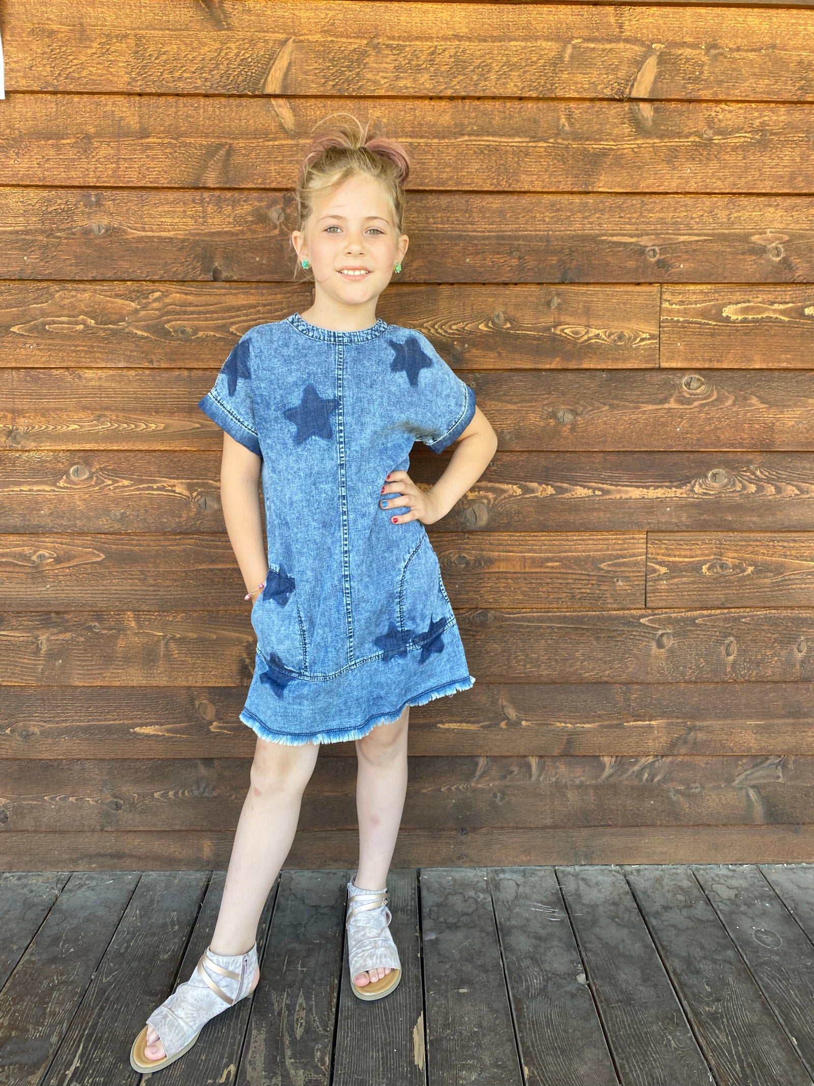 Demy Star Denim Dress-Dresses-Branded Envy