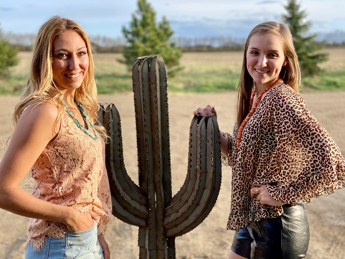 Cheetah Ruffle Poncho Top-Fashion Top-Branded Envy