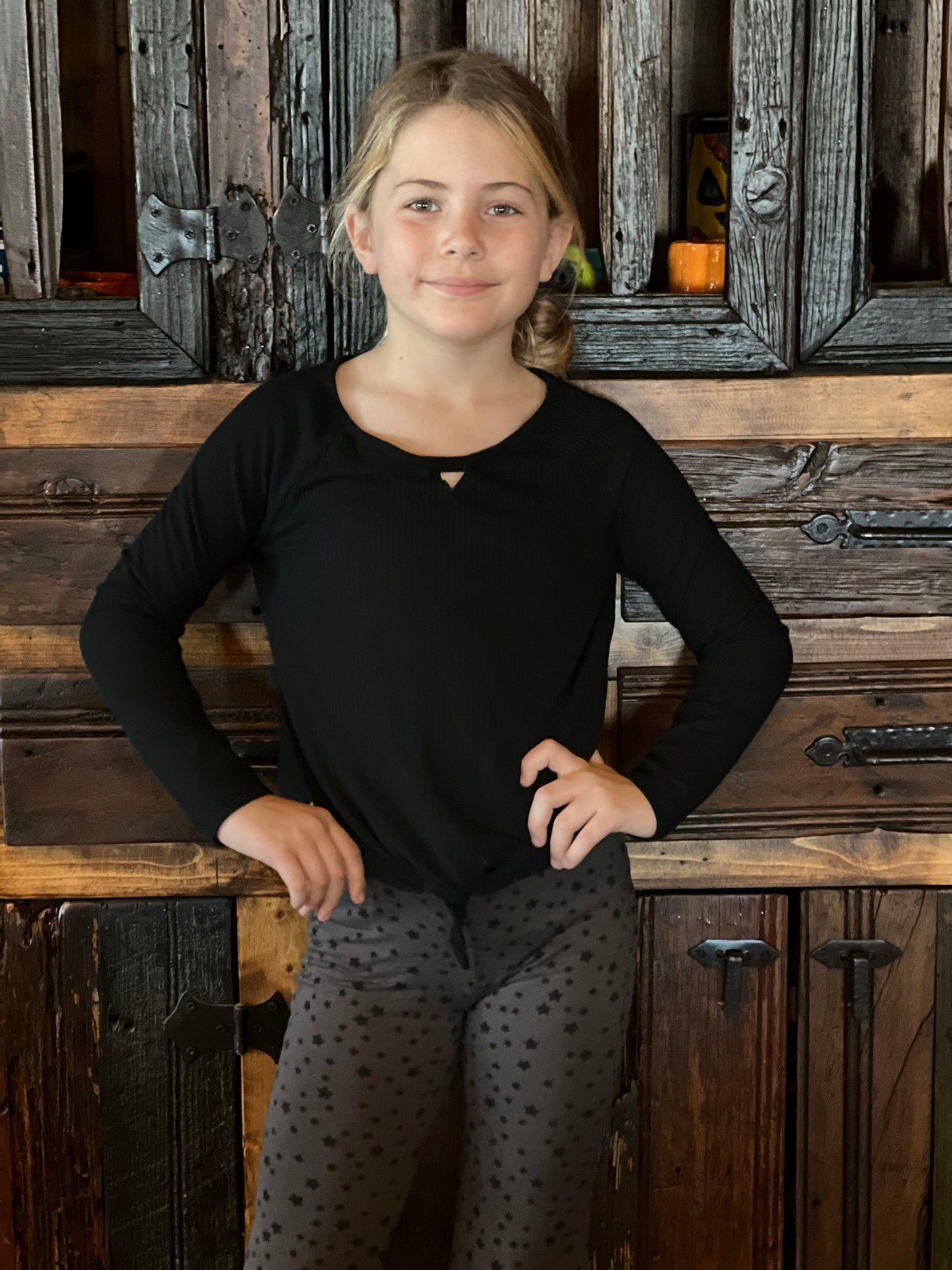 Tie Front Waffle Top-tween-Branded Envy