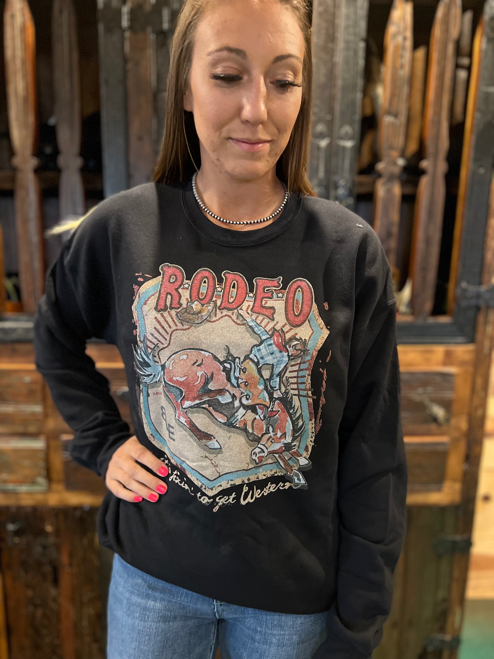 BE Bronc Sweatshirt-Graphic Tee-Branded Envy