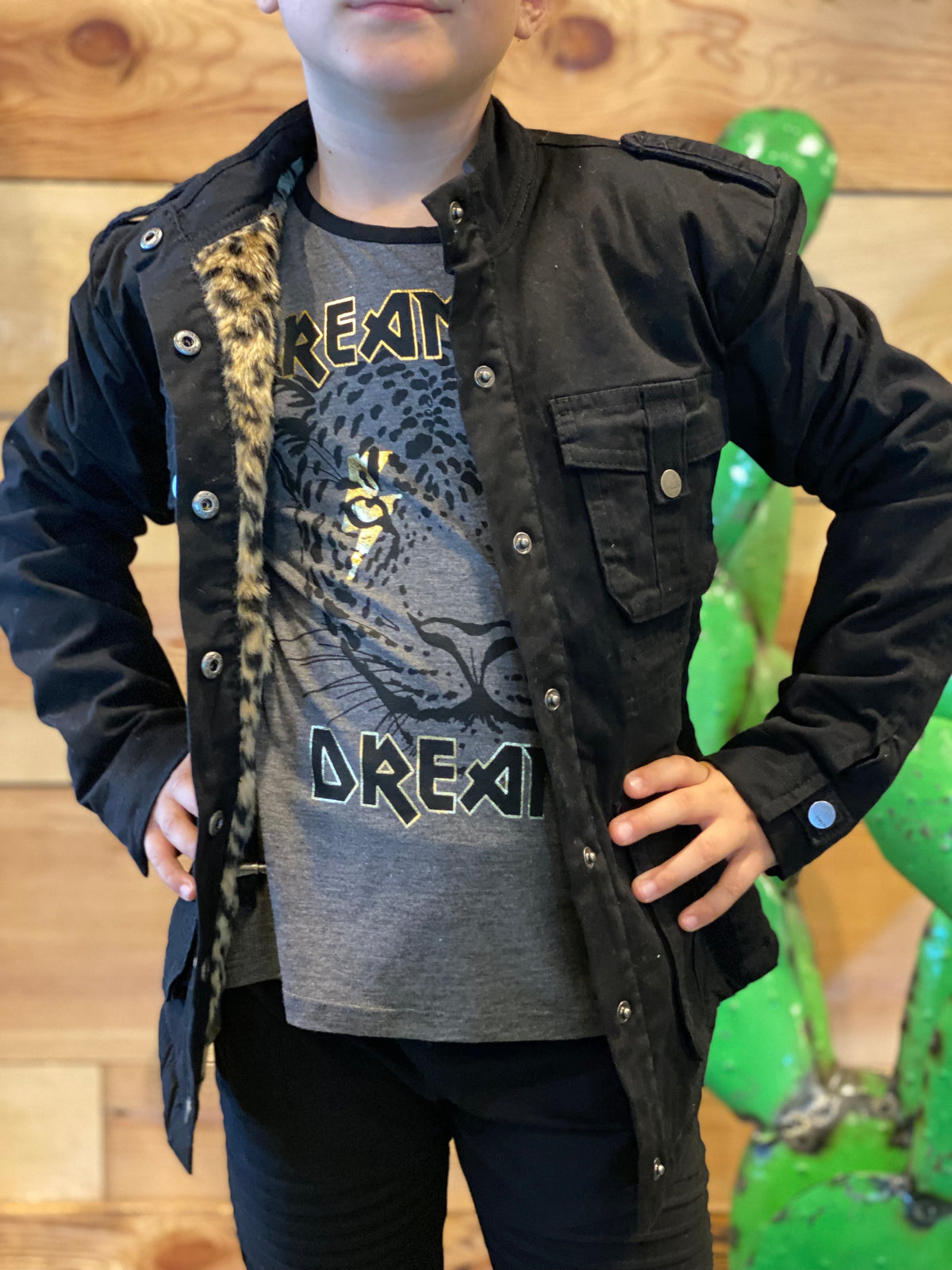 Black Tween Military Jacket-tween-Branded Envy