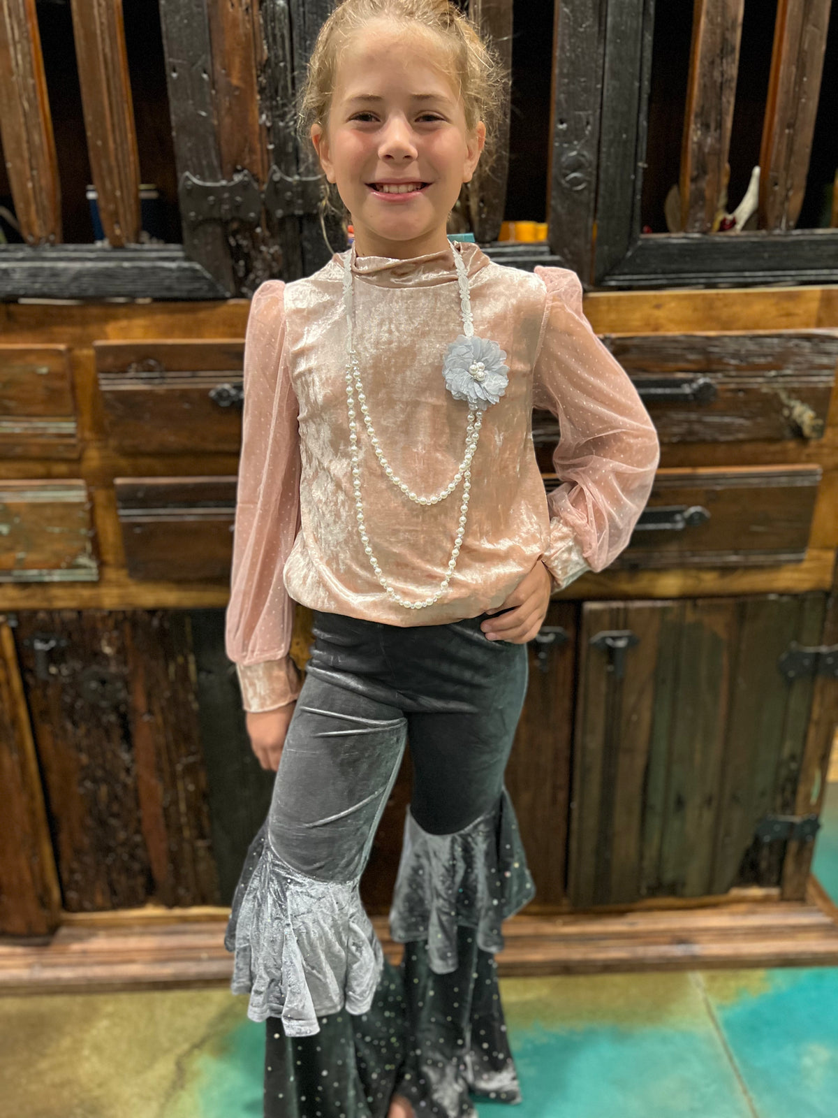 Tween Pink Velvet Top-Kids Fashion-Branded Envy
