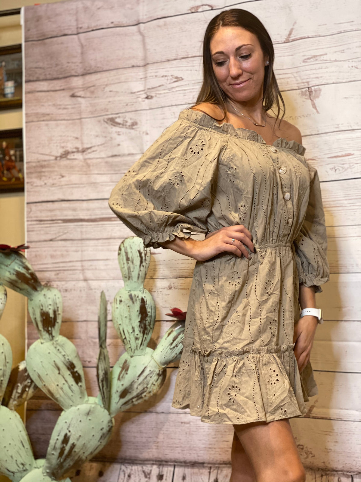Tamara Lace Babydoll Dress - Olive-Dresses-Branded Envy