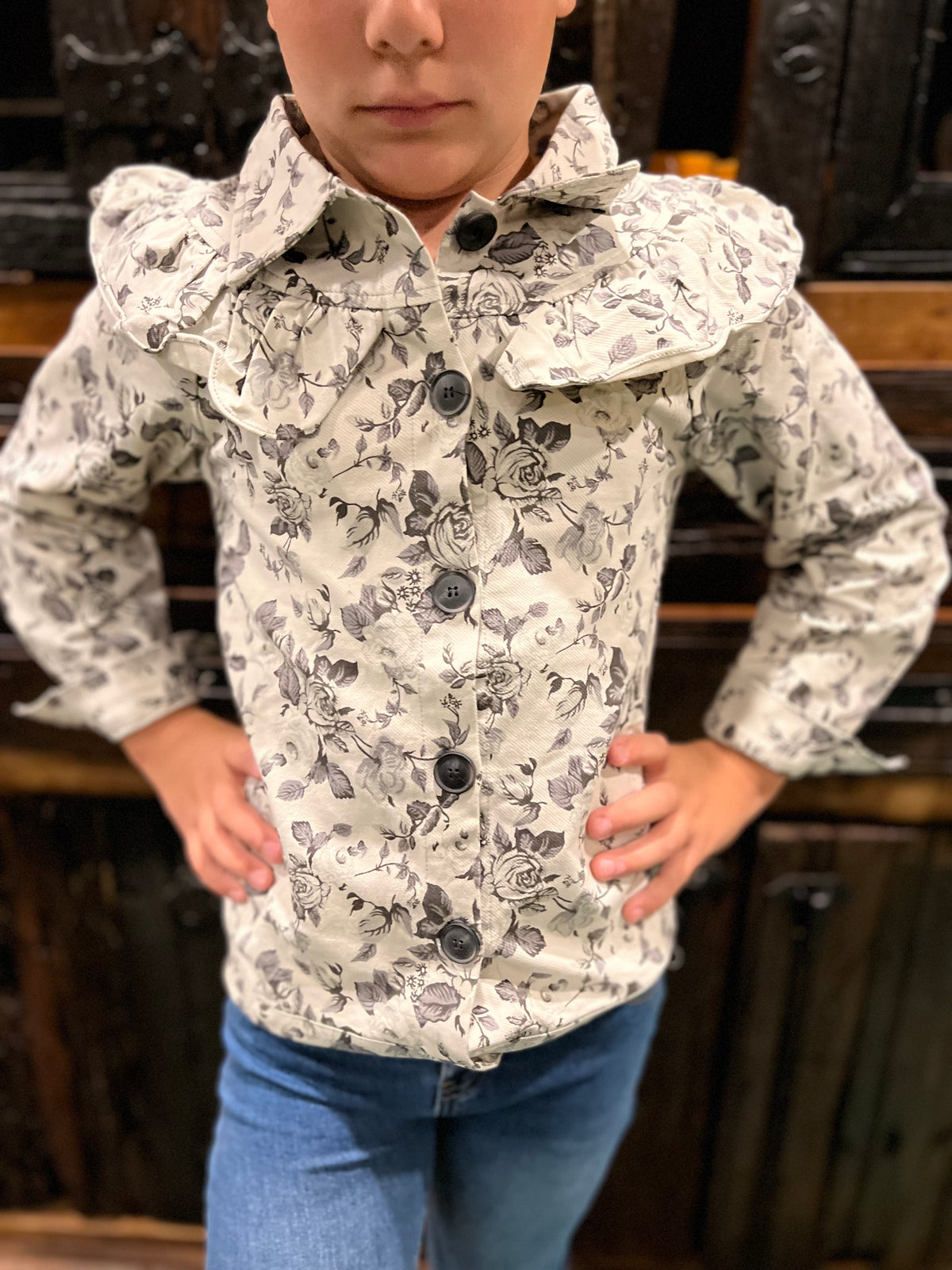 Tween Floral Denim Jkt-Kids Fashion-Branded Envy