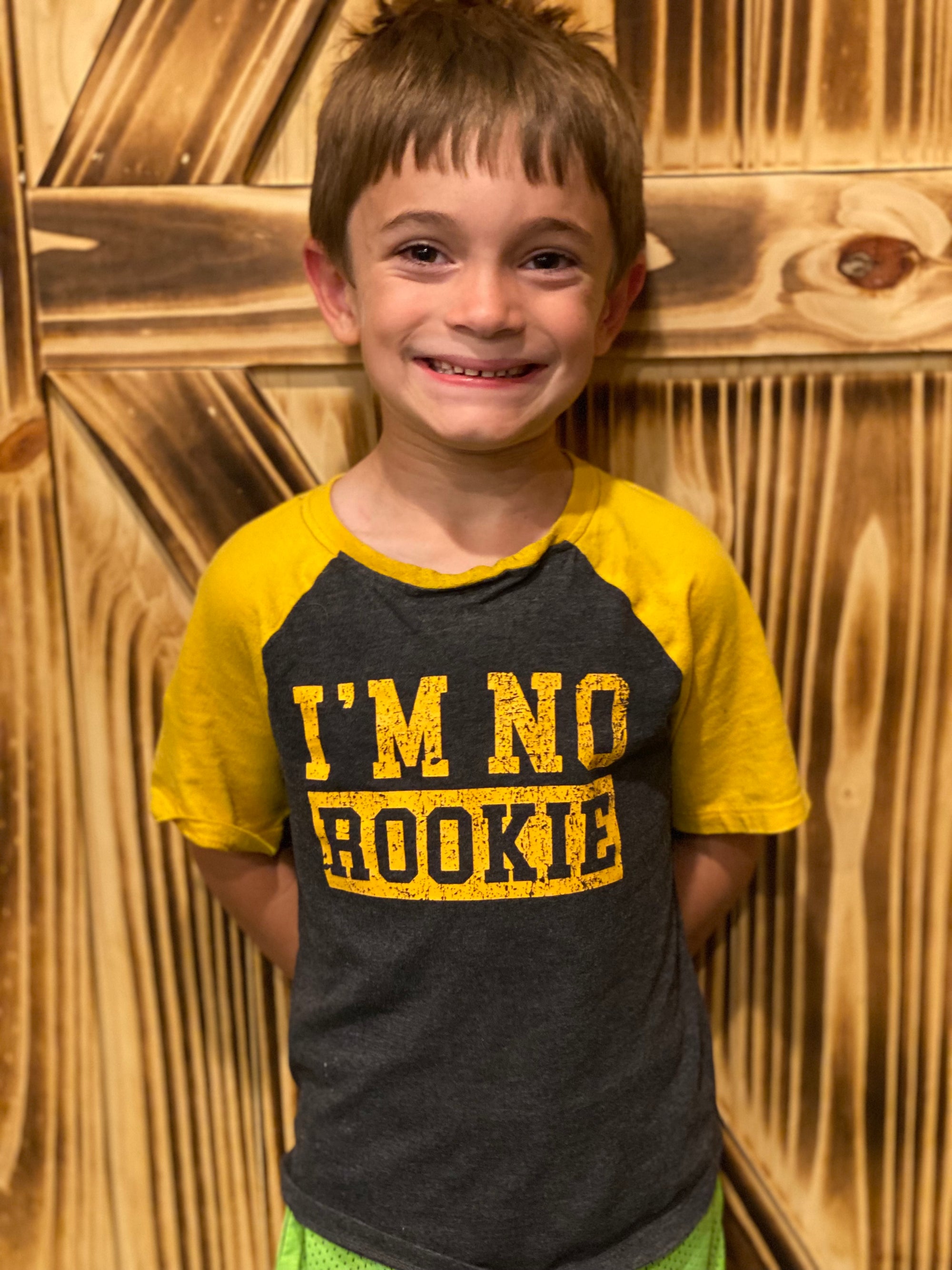 I’m no Rookie Boys’ Baseball Tee-shirt-Branded Envy