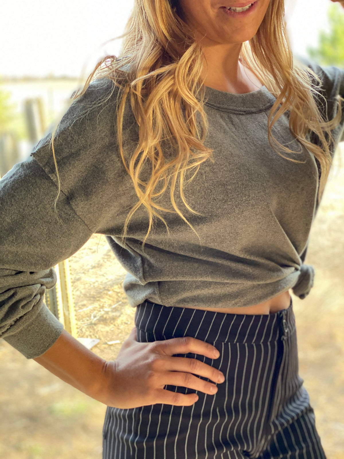 Black Stripe High Waist Mid-Thigh Shorts-shorts-Branded Envy