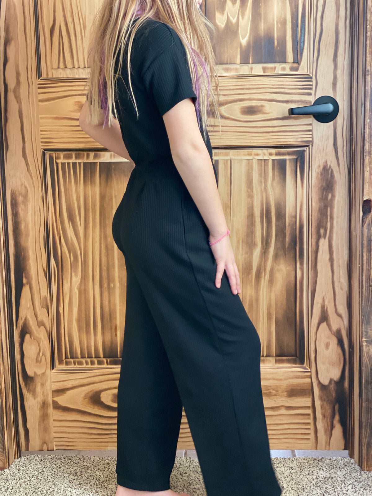 Black SS Romper-tween-Branded Envy