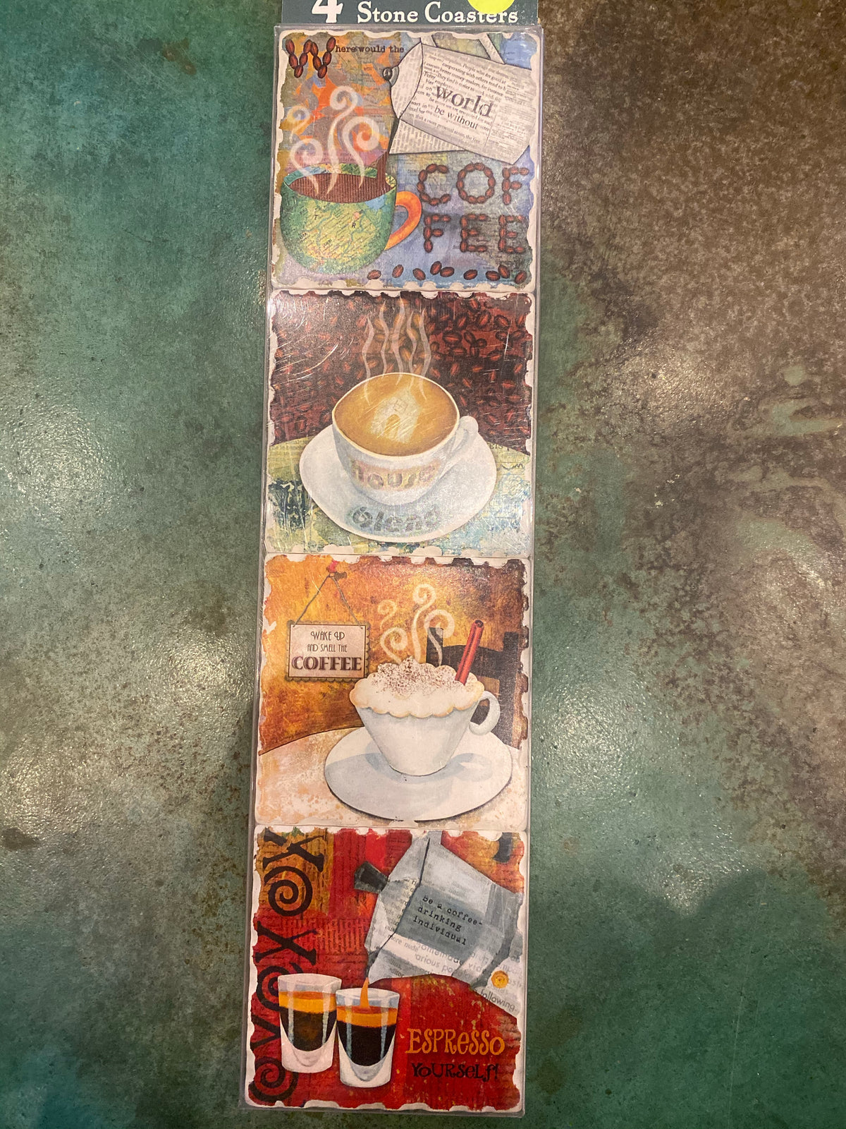 Pack of 4 Stone Coasters-Accessory-Branded Envy