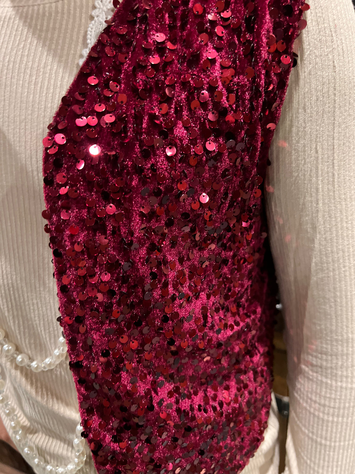 Tween Burgundy Sequin Vest-Kids Fashion-Branded Envy