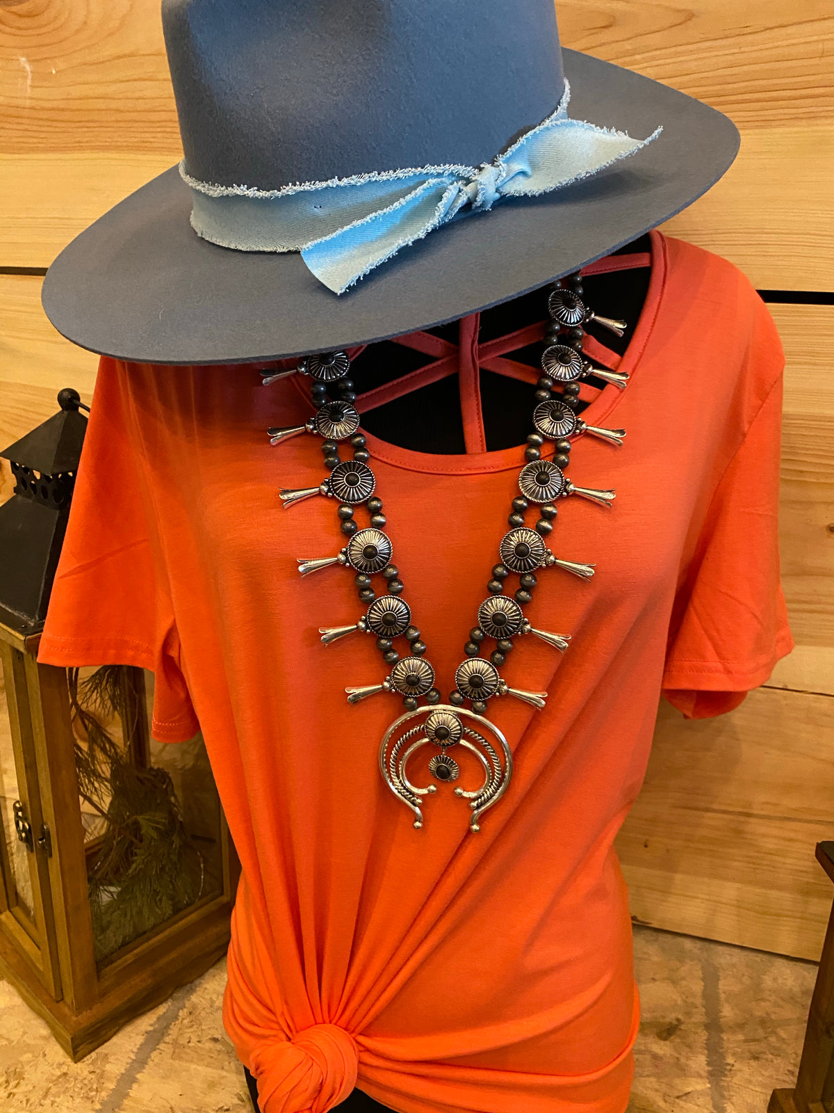 Coral Basic Caged Neck Tee-Basic Top-Branded Envy