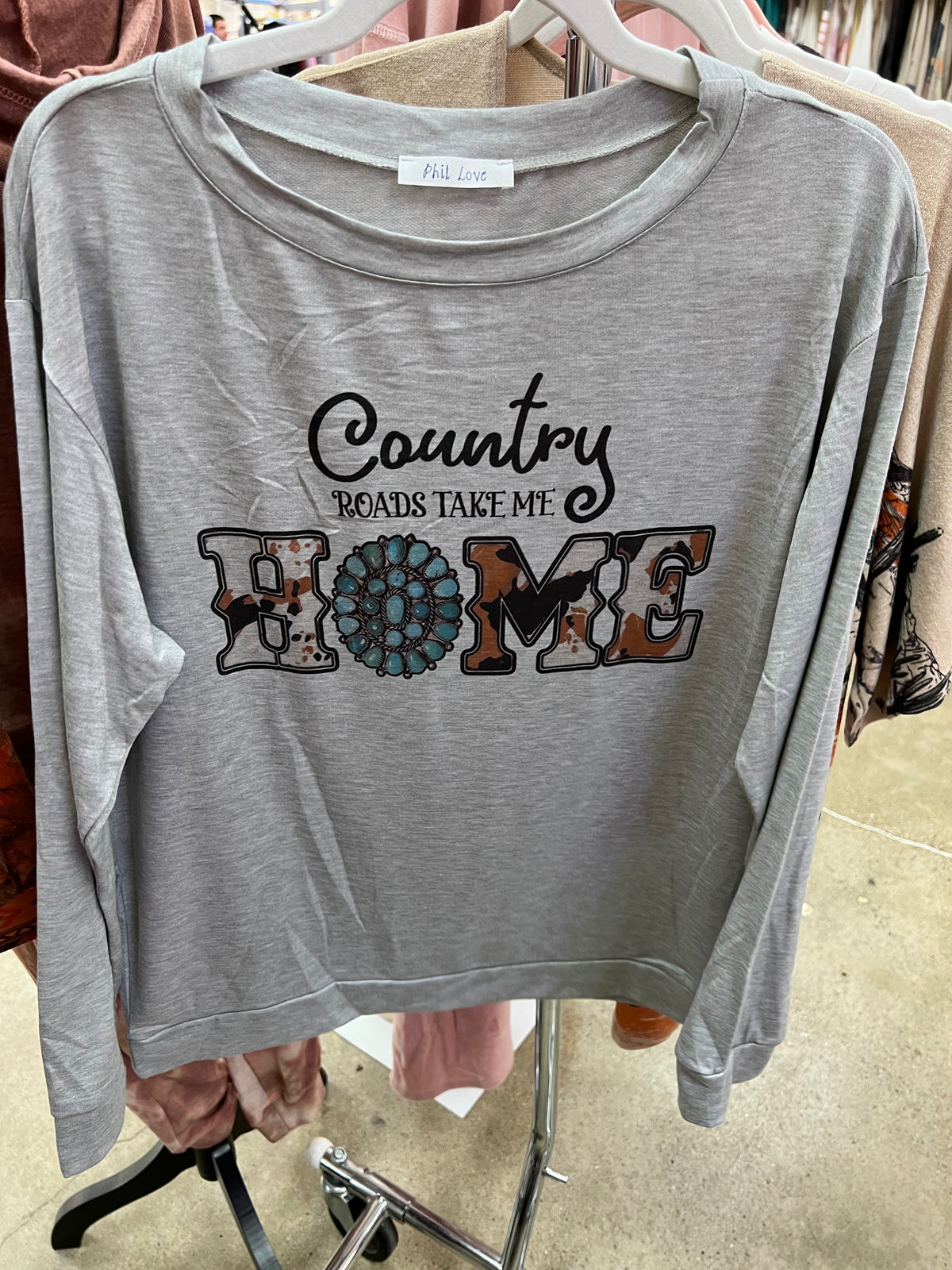 "Home" Print LS Top-Graphic Tee-Branded Envy