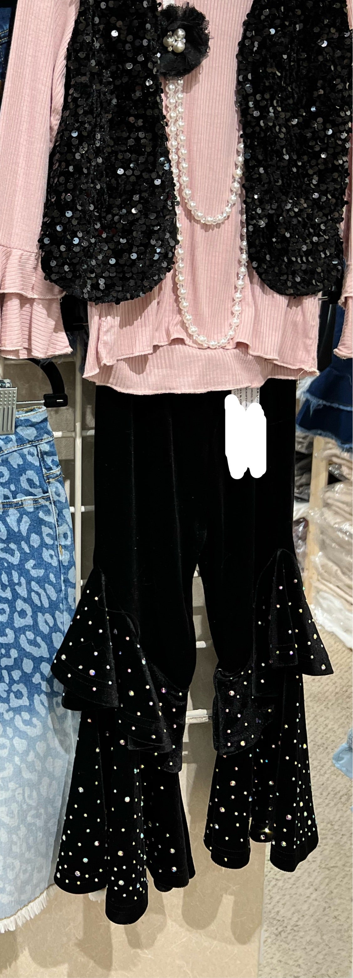 Tween Black Rhinestone Bell-Kids Fashion-Branded Envy