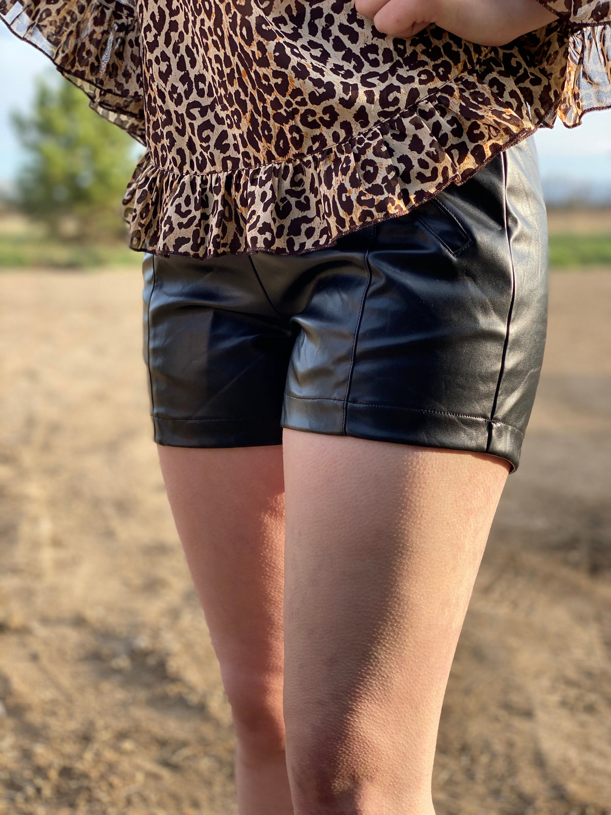 Cheetah Ruffle Poncho Top-Fashion Top-Branded Envy