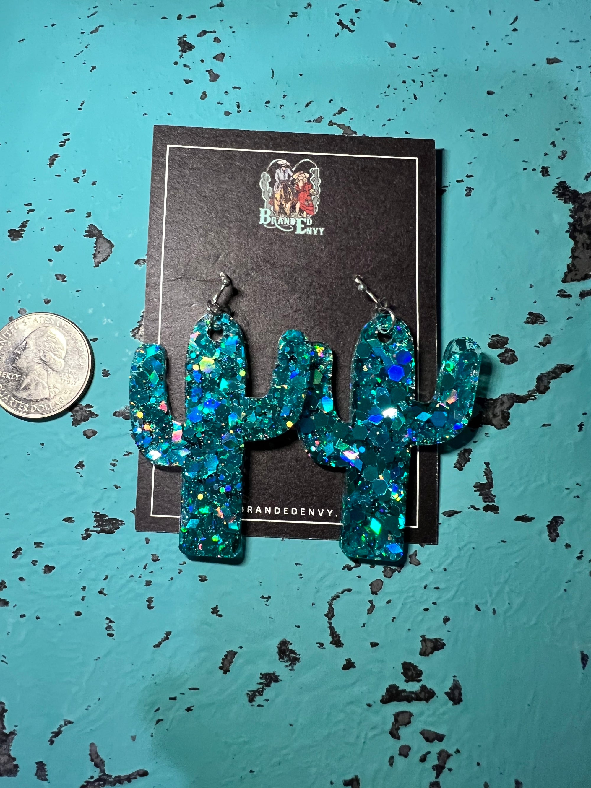 Jade Cactus Earrings-Earrings-Branded Envy