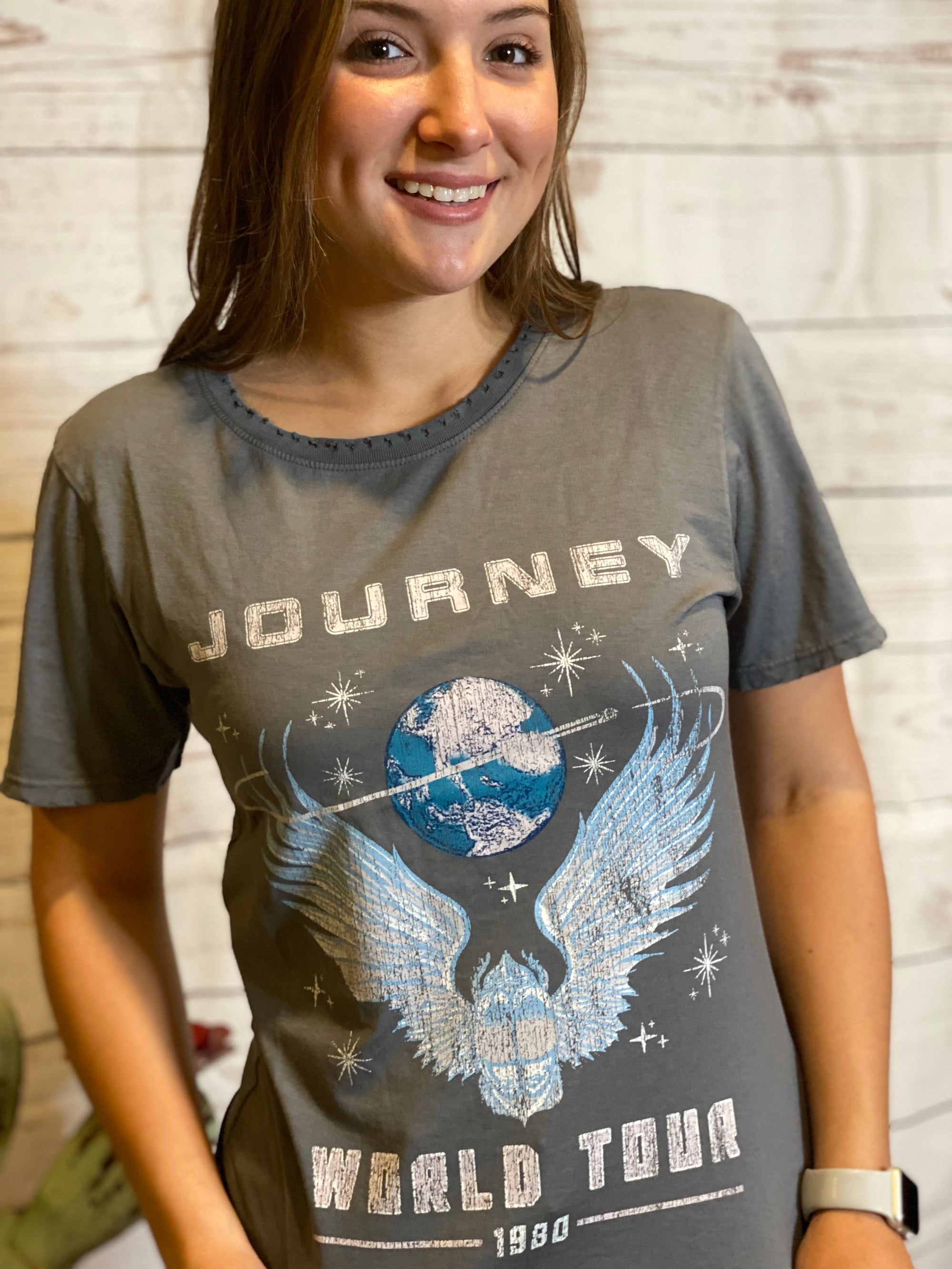 JOURNEY WORLD TOUR 1980-graphic tee-Branded Envy