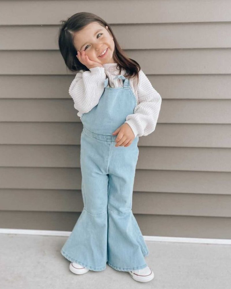 Jaden Denim Tie- Strap Jumpsuit-Kids Fashion-Branded Envy