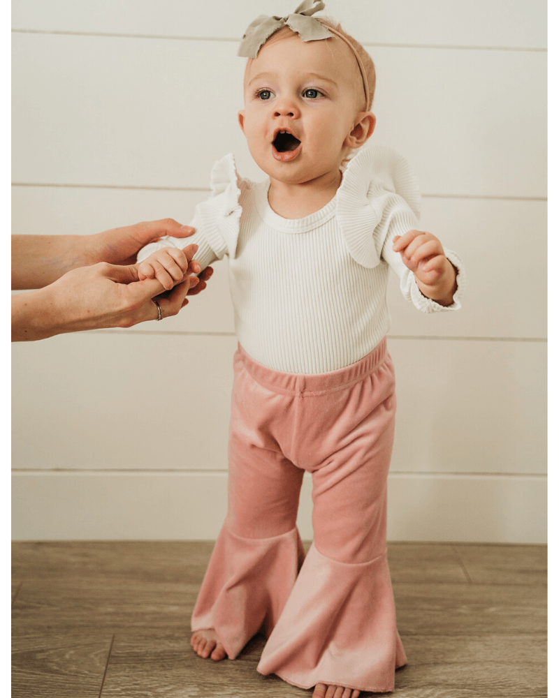 Lina velour bell bottoms-Baby &amp; Toddler Bottoms-Branded Envy