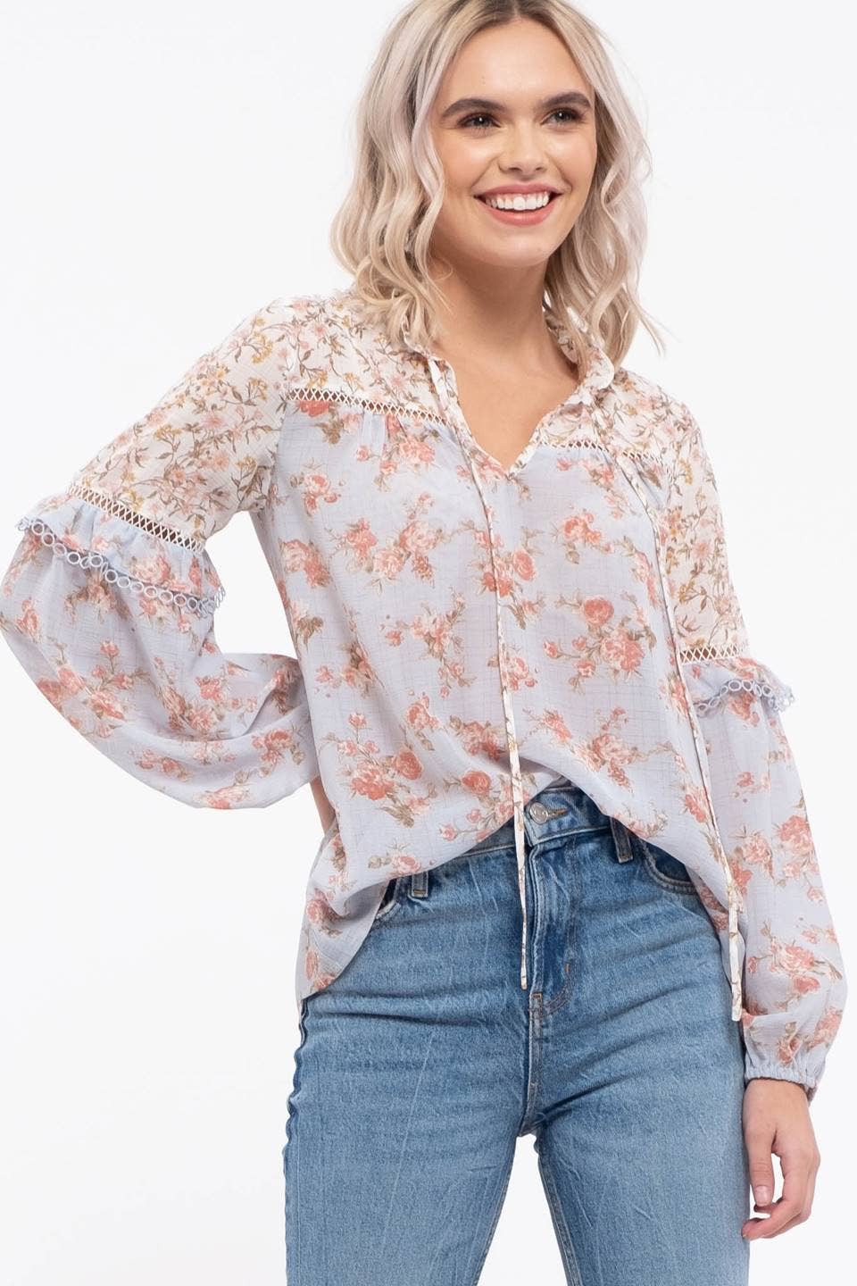 Multi Color Floral Longsleeve Top-Fashion Top-Branded Envy