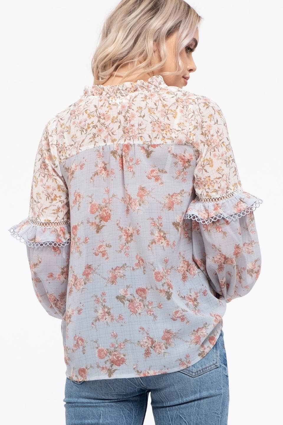 Multi Color Floral Longsleeve Top-Fashion Top-Branded Envy