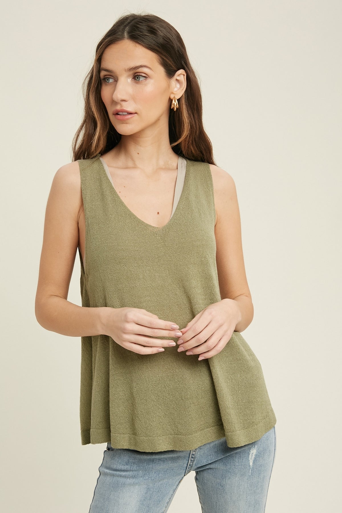 Serena Casual Knit Tank-Fashion Top-Branded Envy